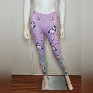 NWOT Unicorn Print Kids Leggings - Purple and Blue Size S
